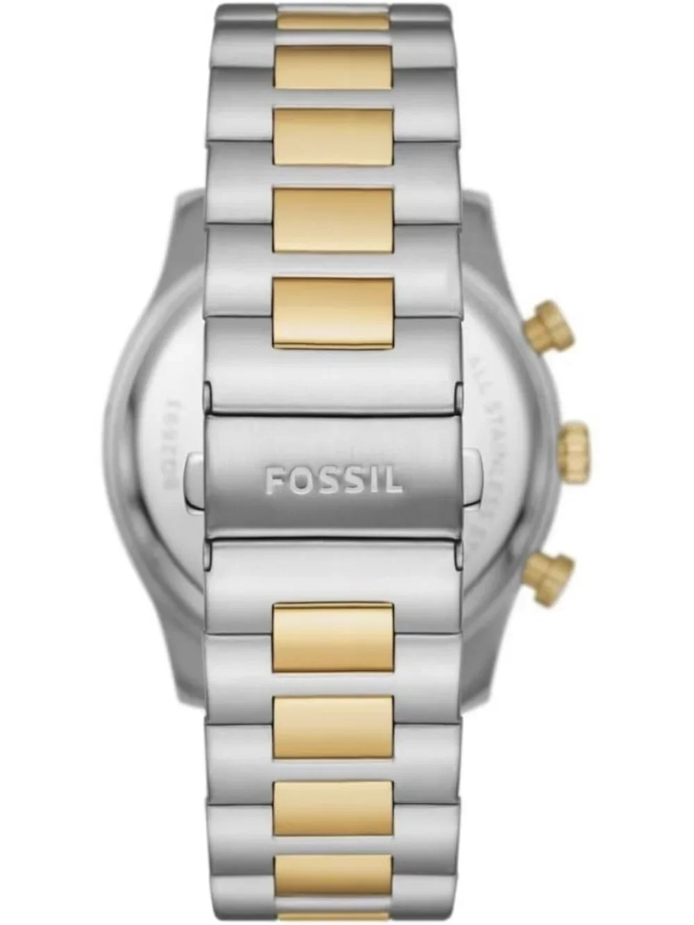 Men's Gold Silver Two Tone Multifunction Stainless Steel Casual Wrist Watches